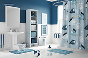 Kids Bathroom Bath Curtain Mockup, a Product Mockup by creatsy2 (Thumbnail 4 of 6)