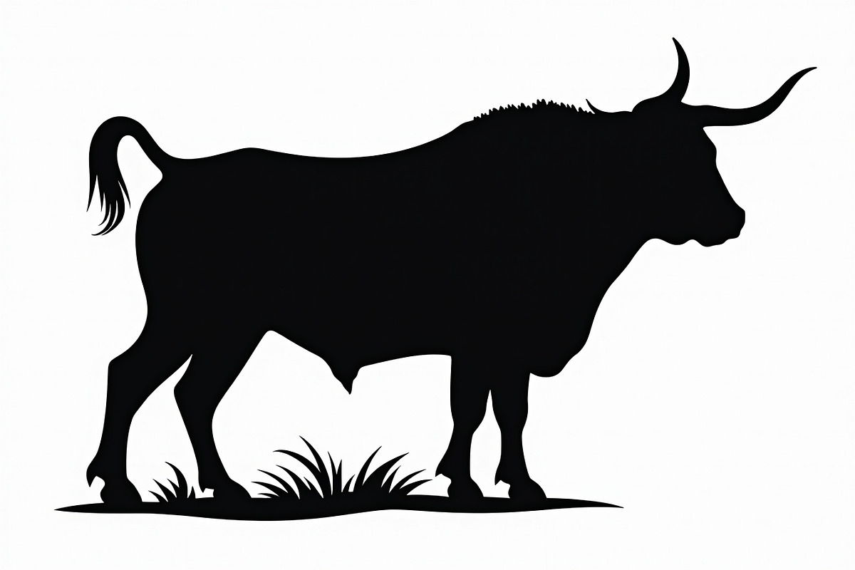 Standing Bull Silhouette Pack, an Illustration by jahid234 (Photo 9 of 9)