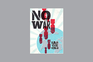 Anti-militarist Vector Poster Set.