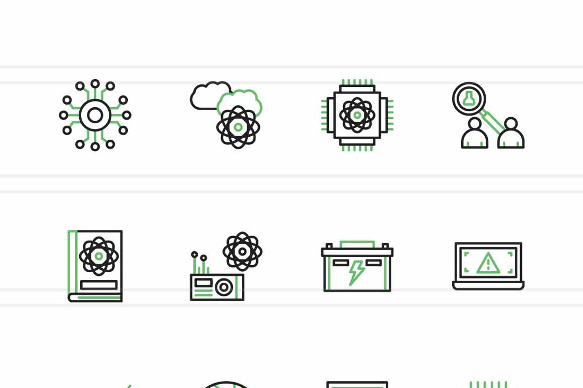 25 Quantum Computing Green & Black, an Icon by IconBunny (Photo 2 of 2)
