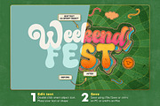 Retro Groovy Text Effects, a Layer Style Add-On by Andrew Skoch Design (Thumbnail 2 of 9)