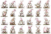 Whimsical Easter Gnome Clipart, an Illustration by designcity5 (Thumbnail 2 of 5)