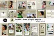 Nutrition coach Instagram template, a Social Media Template by Deepa Template Studio (Thumbnail 1 of 11)