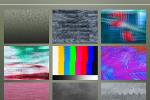 Screen Glitches Images Set