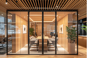 Modern conference room with glass, a Business Photo by Lermont51