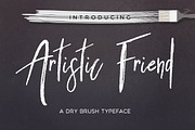 Artistic Friend Rough Font, a Script Font by Creamy Script (Thumbnail 1 of 4)