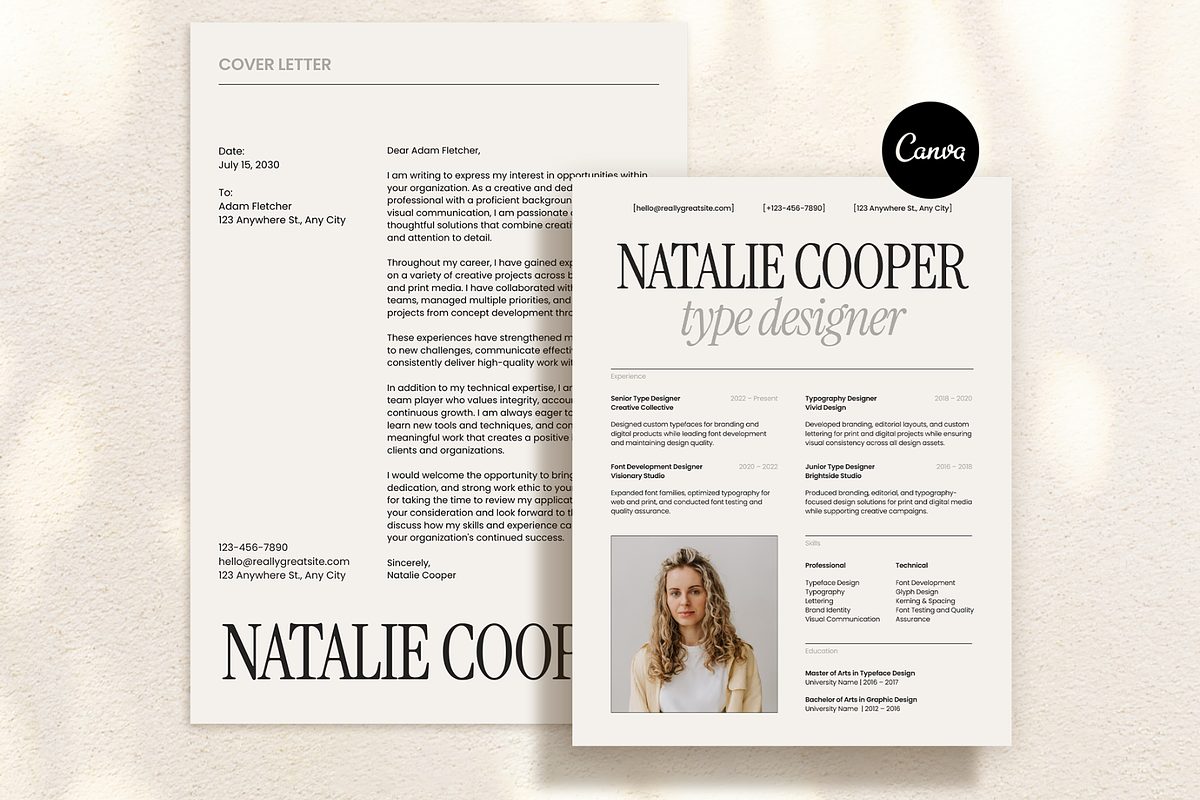Beige Modern Minimalist CV Resume, a Resume Template by Creatif Foundry (Photo 1 of 7)