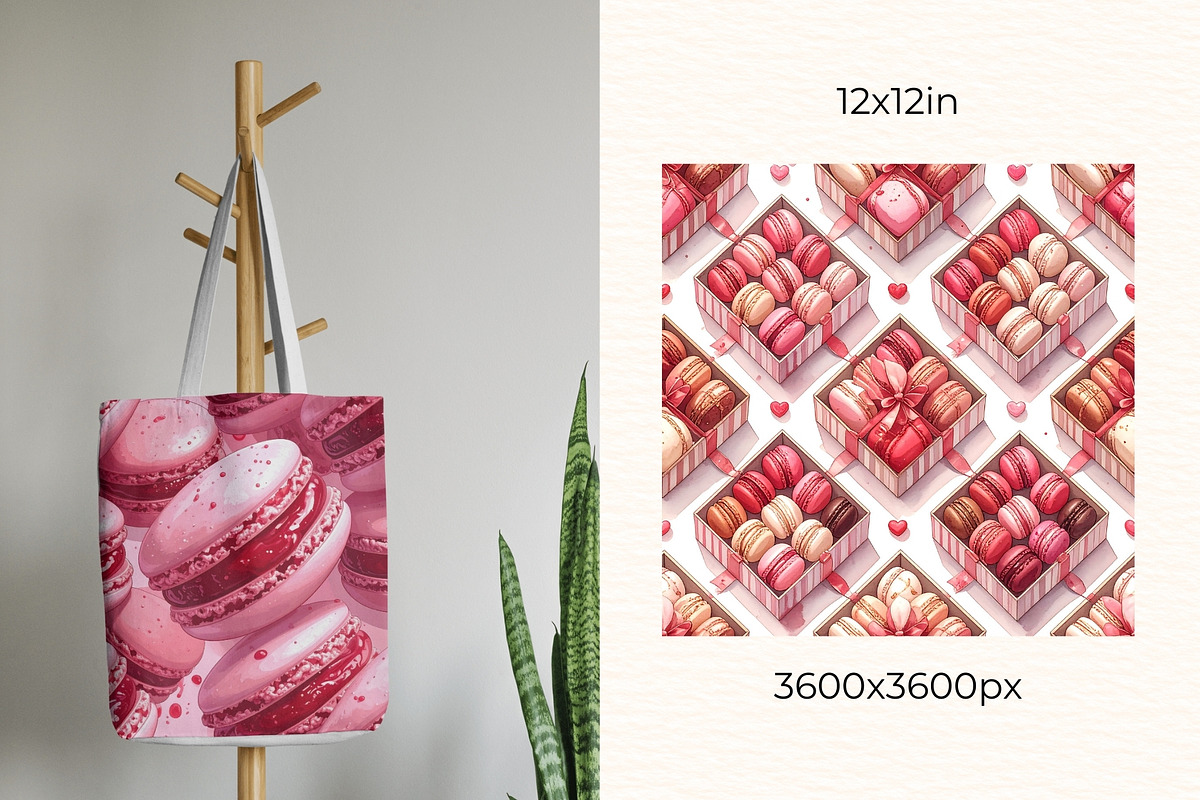 Macaron Patisserie Seamless Patterns, a Pattern Graphic by Anna Design Studio (Photo 5 of 6)