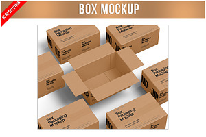 Box Mockup Open And Closed PSD