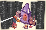 ISOMETRIC INTERIOR PROCREATE CREATOR, a Brush Add-On by AlexandraArt (Thumbnail 9 of 9)
