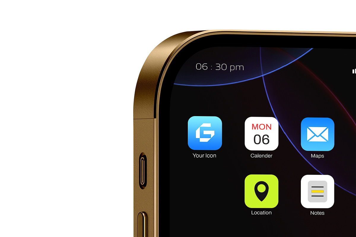 Premium App Icon Mockup Bundle, an iPhone Mockup by graphypix (Photo 6 of 14)