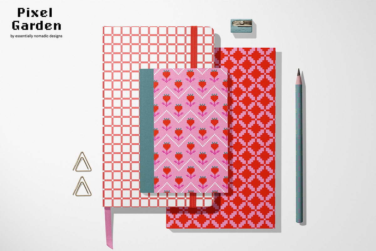 Modern Pixel Geometric Patterns, a Pattern Graphic by Essentially Nomadic (Photo 4 of 10)