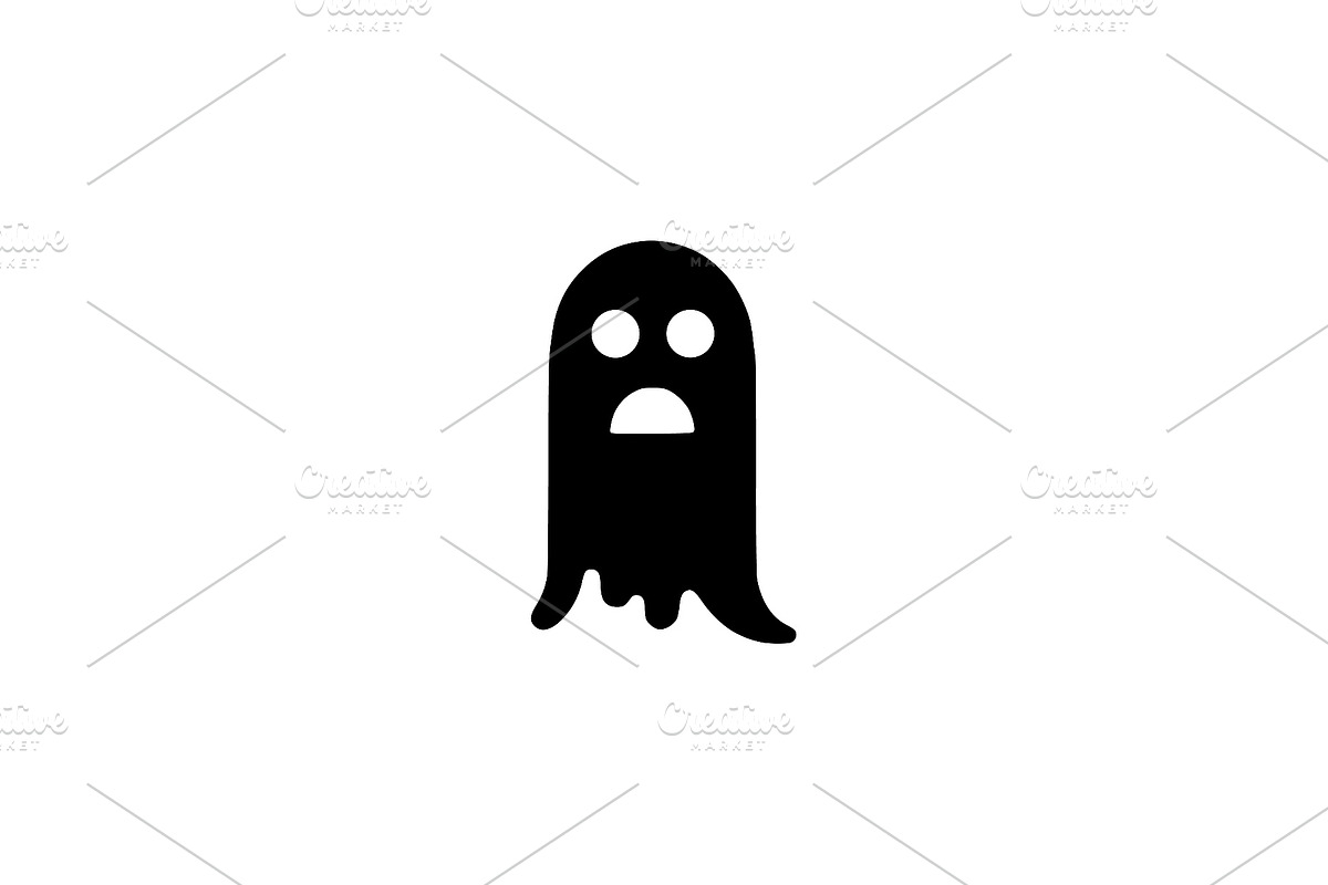 Scared Ghost Silhouette Vector, an Object Illustration by Vectorium Studio (Photo 1 of 4)