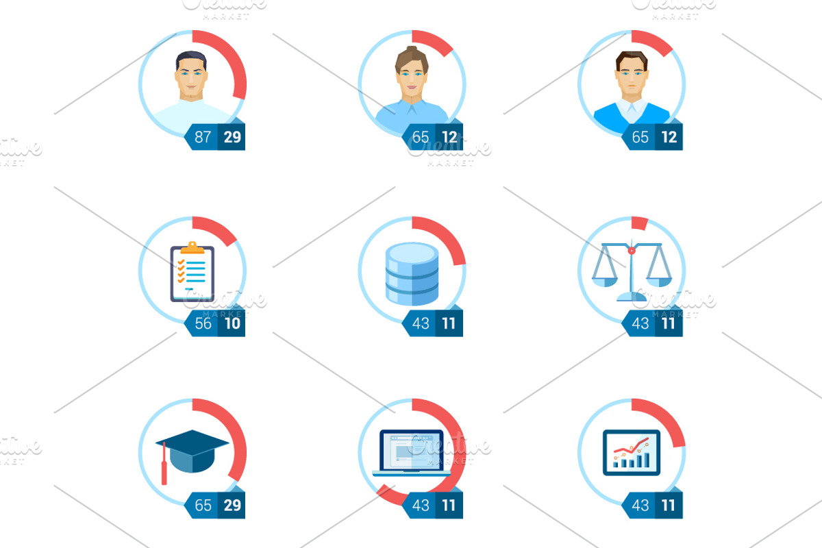 Modern flat design icons.