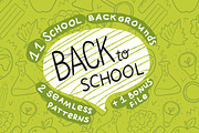 Cute school backgrounds, an Education Illustration by kostolom3ooo (Thumbnail 1 of 4)