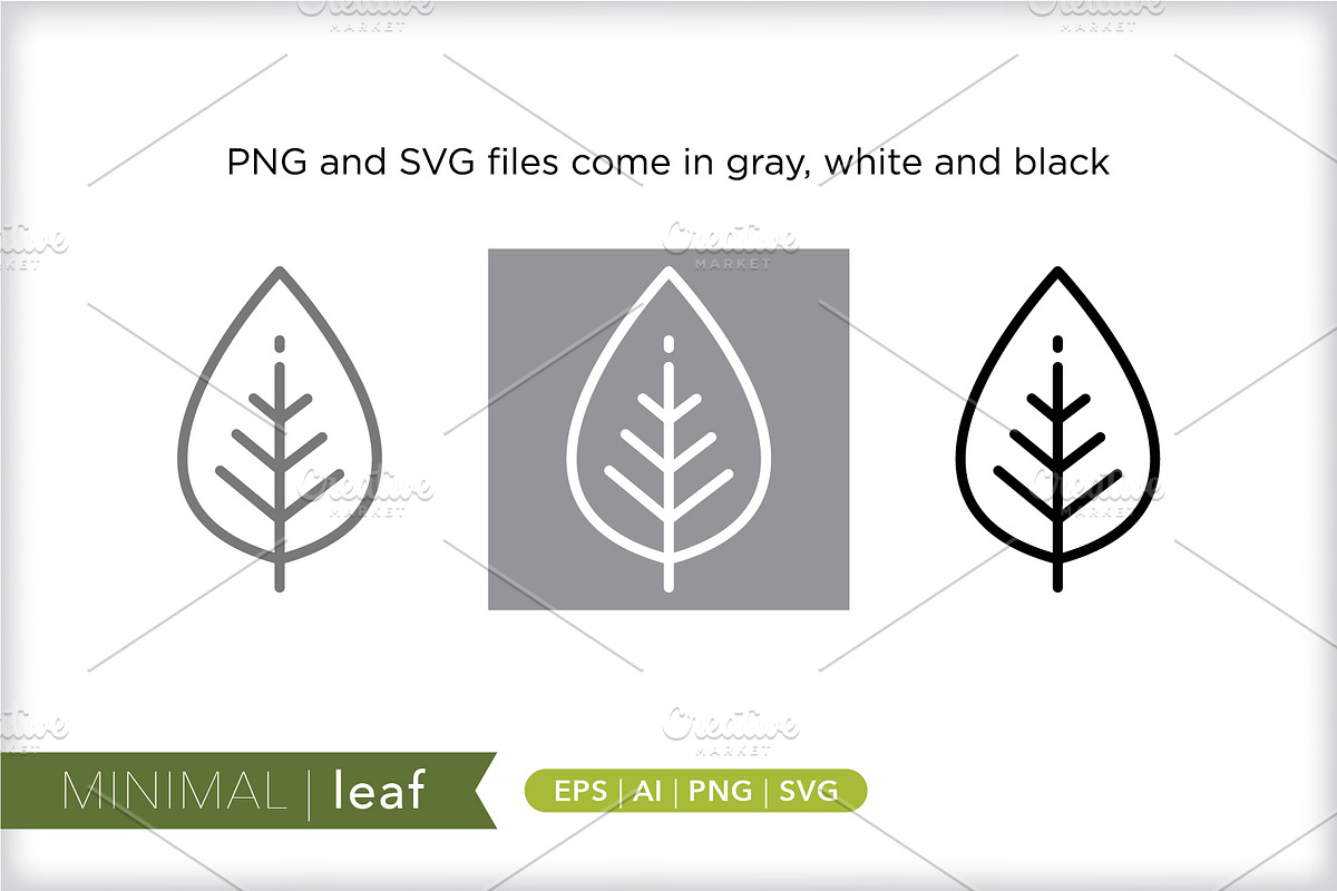 Minimal leaf icons, an Outline Icon by Picture Window (Photo 3 of 5)