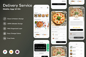 Delivery Service Mobile App UI Kit, an UI Kit Template by Betush