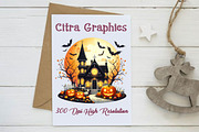 Halloween house Sublimation Clipart, a Graphic by CitraGraphics (Thumbnail 4 of 6)