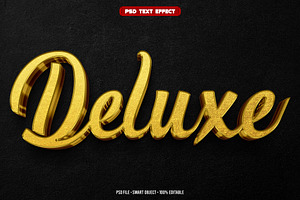 Deluxe 3D editable text effect, a Layer Style Add-On by Hello Muh