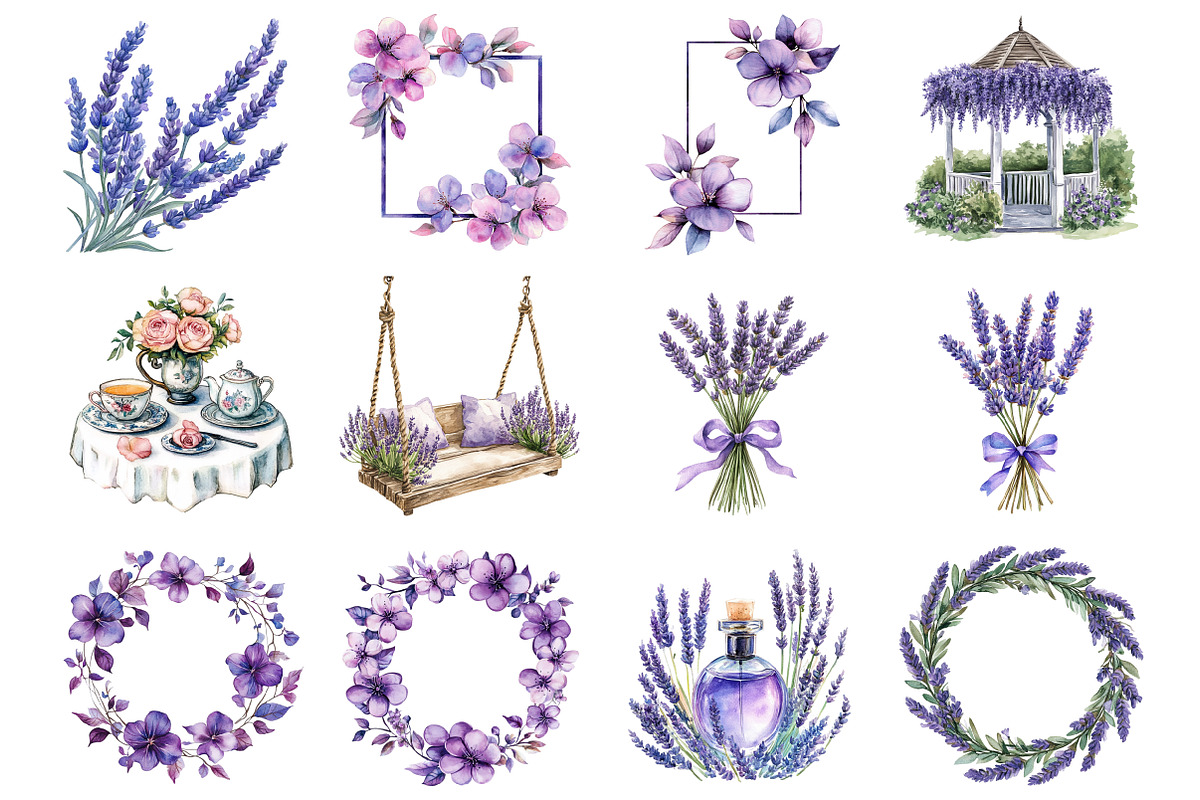 Lavender Pamper Time Clipart, an Illustration by Design Market (Photo 3 of 4)