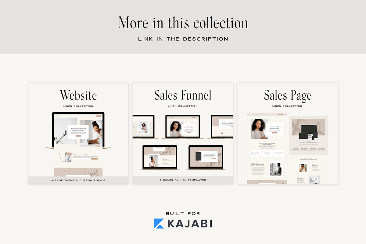 Kajabi Link in Bio Page Template, a Landing Page Template by Pixel & Flow (Photo 8 of 9)