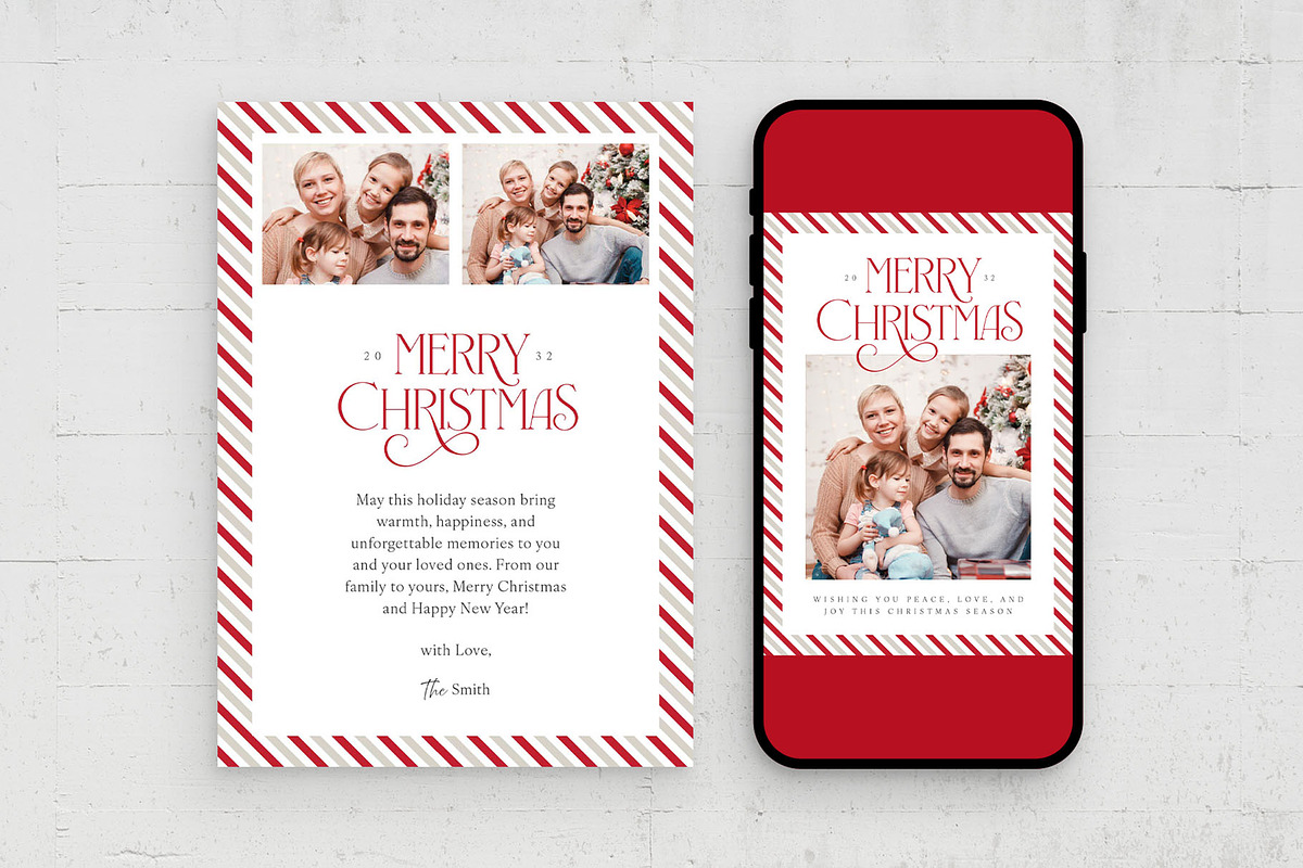 Christmas Family Greeting Card Templ, a Card Template by BrandPacks (Photo 2 of 5)