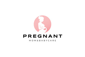 Pregnant icon template illustration