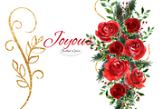 Red Watercolor Flowers & Wreaths, an Illustration by Feather Grace Designs (Thumbnail 3 of 15)