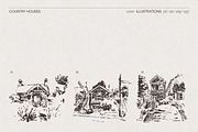 Countryside House Sketch Collection, an Object Illustration by TheMountBirdStudio (Thumbnail 3 of 8)
