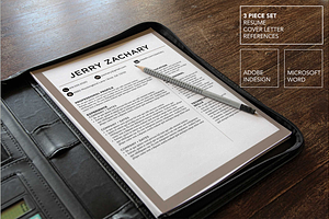 Beige Resume Template Word &InDesign