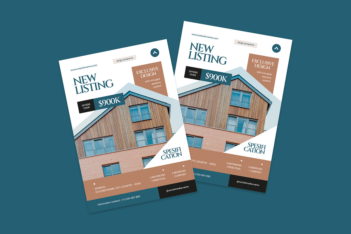 New Listing House - Flyer, a Print Template by Izdihaar_Studio (Photo 3 of 3)