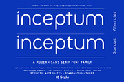 inceptum - Sans serif font family, a Sans Serif Font by Artistic & Unique (Thumbnail 4 of 12)