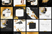 GOLD | Elegant Social Template Set, a Social Media Template by Gabrielle Scarlett Design (Thumbnail 2 of 2)