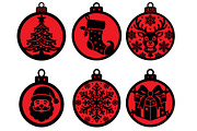 18 Christmas Ornaments Laser Cut SVG, an Object Graphic by DreamCafeArt (Thumbnail 7 of 8)