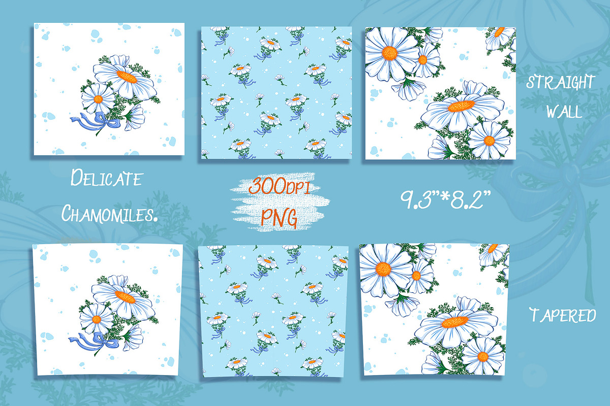 Chamomile Tumbler sublimation design, a Graphic by Maycat_store (Photo 5 of 6)