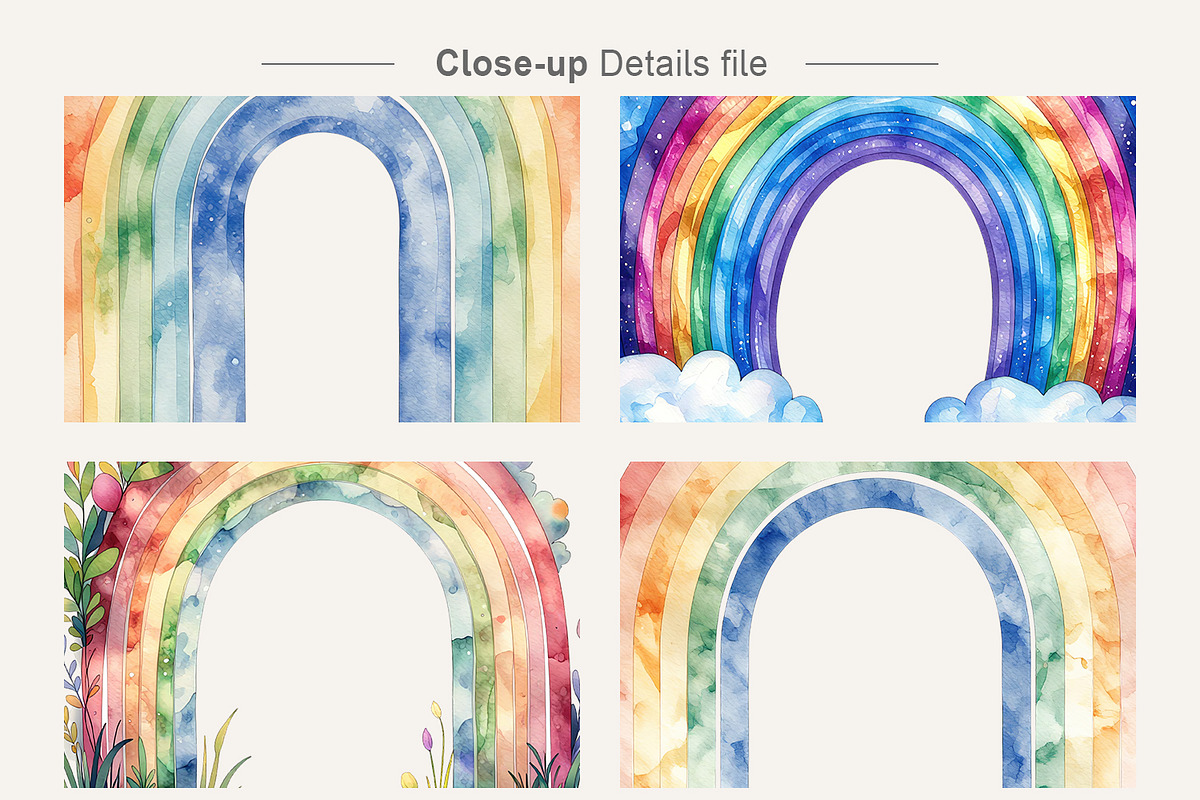Boho Rainbow PNG Sublimation Bundle, an Illustration by Artnoy (Photo 4 of 8)
