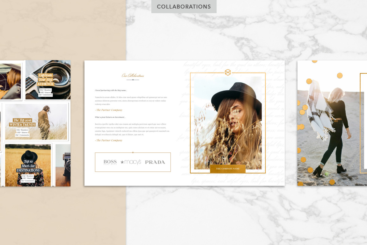 GOLDEN | Blog Media Kit, a Resume Template by Marigold Studios (Photo 5 of 10)