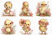 Whimsical Summer Chick Clipart, an Illustration by Craft Nest (Thumbnail 3 of 12)