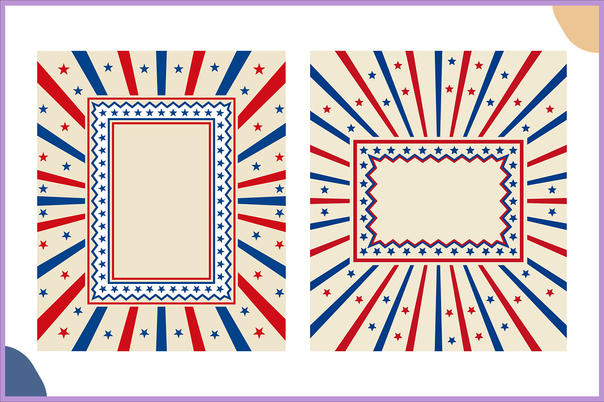 Vintage USA Patriotic Frame SVG PNG, a Background Graphic by Gfx Expert Team (Photo 3 of 3)