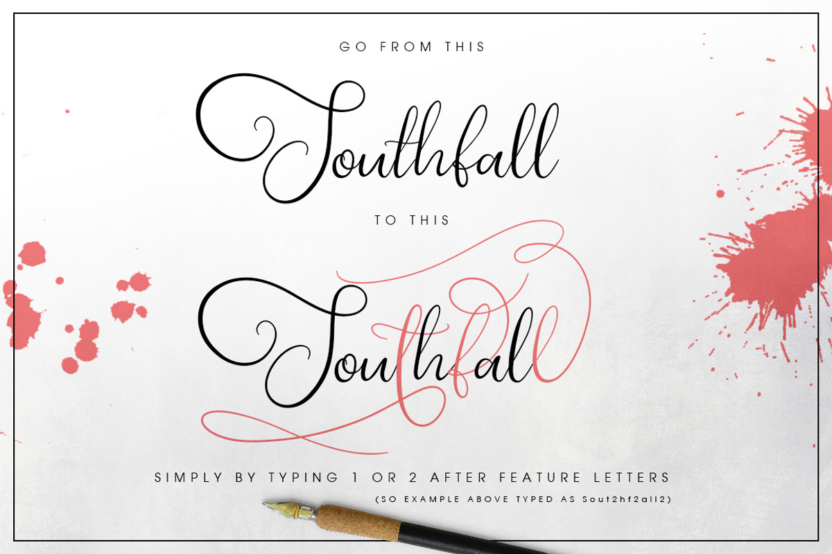 Southfall Script Font preview 8