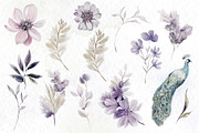 Watercolor Purple Flowers, an Object Graphic by Knopazyzy (Thumbnail 4 of 4)
