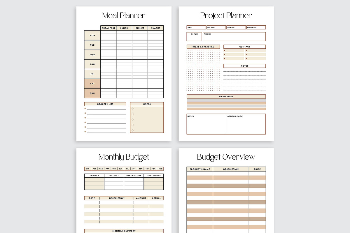 Canva Ultimate Planner Bundle Vol.26, a Stationery Template by Amit Debnath