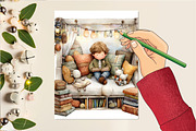 Cute Kindergarten Watercolor Clipart, an Illustration by DreamCafeArt (Thumbnail 4 of 6)