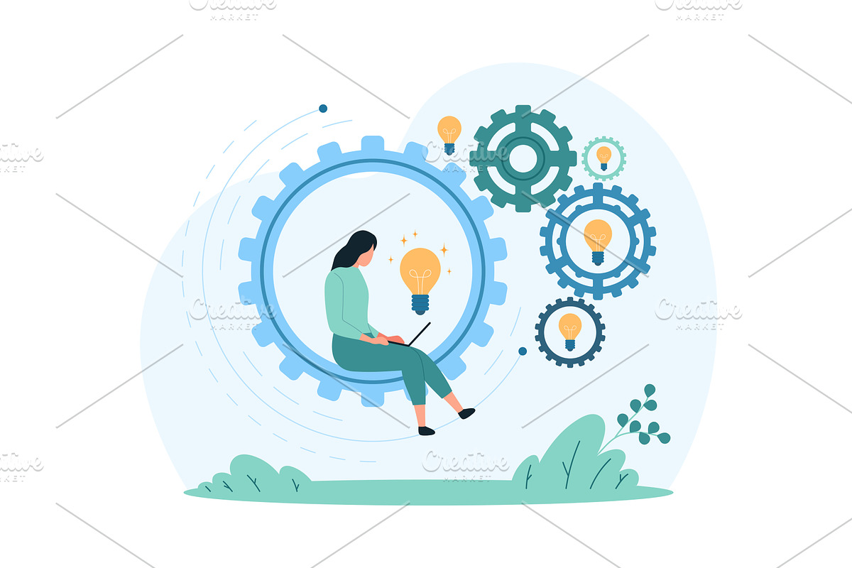 Effective business process strategy, a Person Illustration by Flashvector