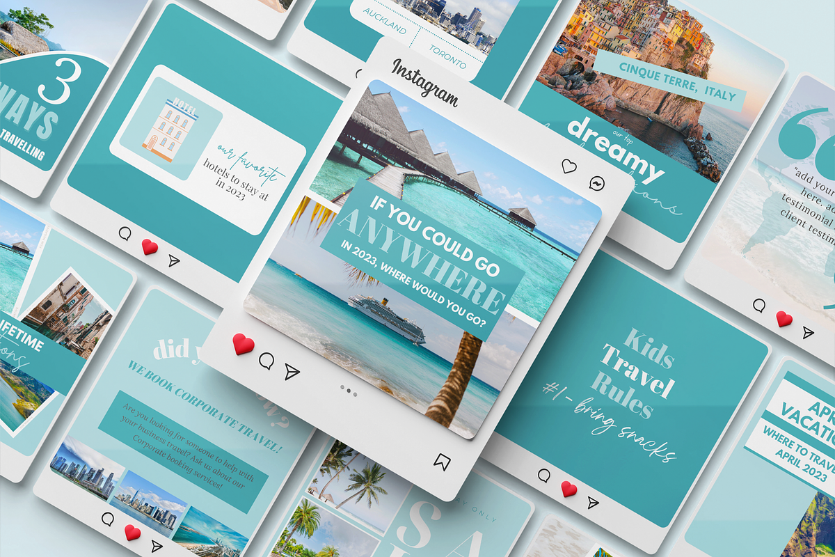 800 Canva Travel Templates, a Social Media Template by Oh So Social Boutique (Photo 4 of 7)