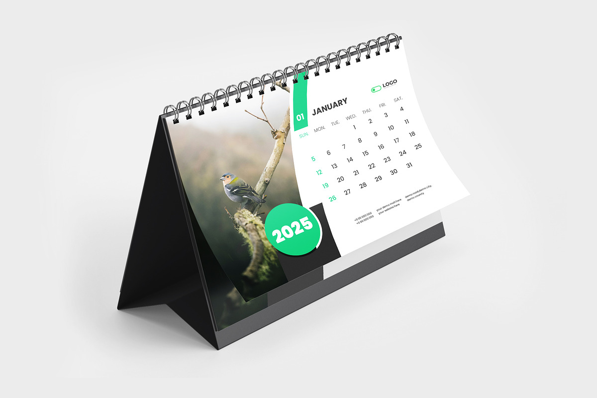2025 desk calendar design template, a Stationery Template by Tanmoy Topu