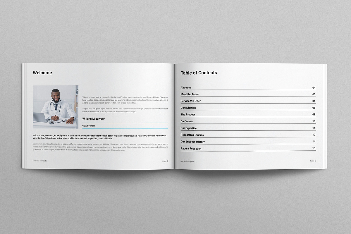 Medical Brochure Template Landscape, a Brochure Template by E-Type (Photo 2 of 7)
