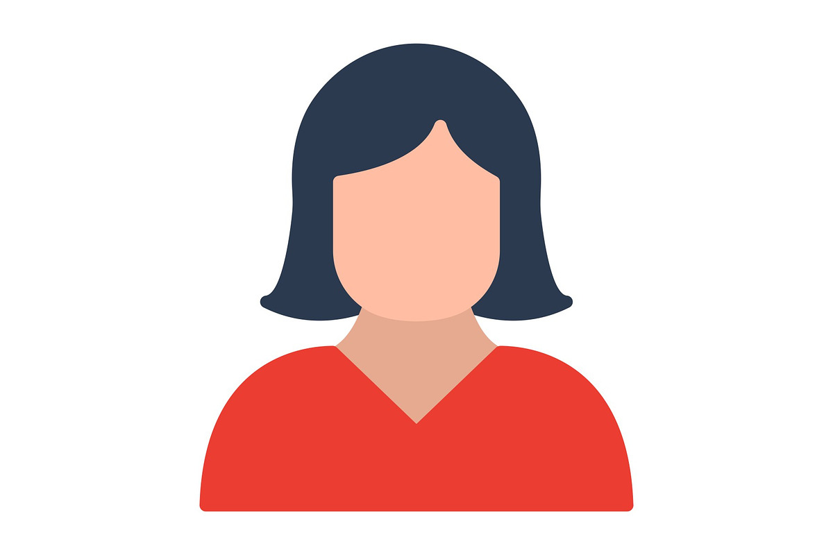 Female Flat Icon, a Duotone Icon by Pexelpy (Photo 1 of 2)