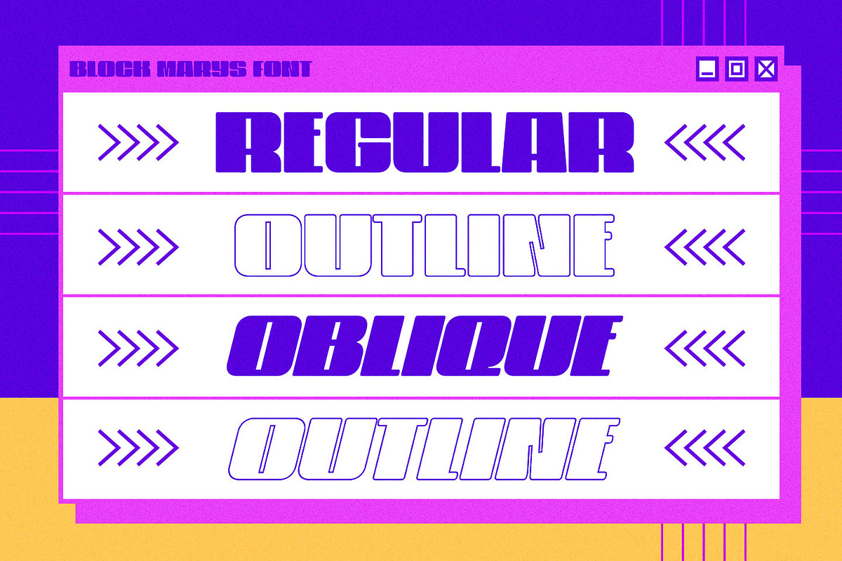 Block Marys - Blocky Display Sans, a Sans Serif Font by Kulokale (Photo 5 of 10)