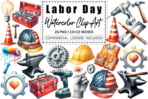 Labor Day Clipart, a Graphic by CitraGraphics